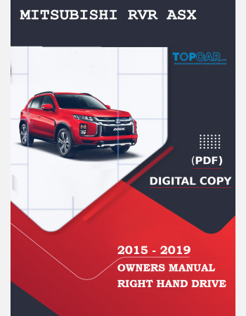 mitsubishi rvr 2015 - 2019 owners manual rhd and lhd